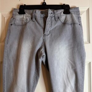 Royalty For Me Light Gray Straight Leg Jeans